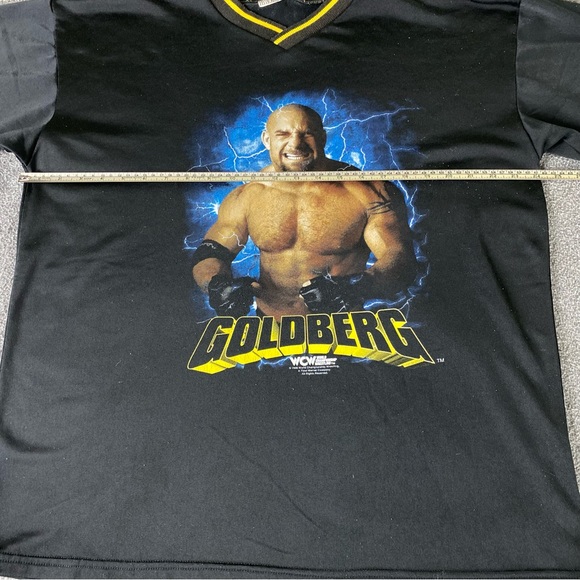 Vintage 90s WCW Goldberg Wrestling V-Neck Jersey World Championship Wrestling. - Picture 7 of 7